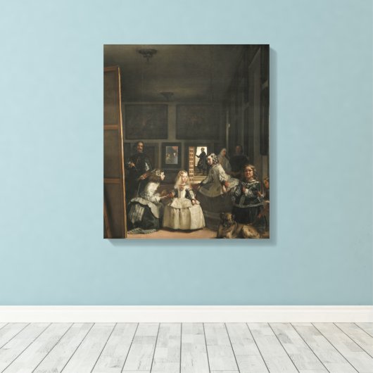 Diego Velazquez Las Meninas Canvas Afdruk (Insitu (Houten vloer))