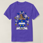 Diehl Coat of Arms Family Crest T-shirt (Design voorkant)