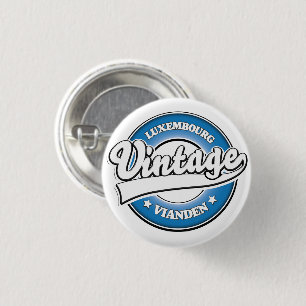 Diekirch luxemburg retro logo ronde button 3,2 cm