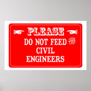 Dien de civiele ingenieurs niet aan poster
