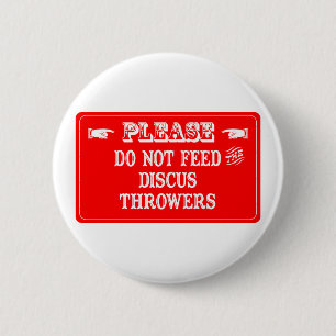 Dien de Discus Throwers niet Ronde Button 5,7 Cm