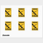 Dien de Dragons niet aan Ronde Sticker (Vel)