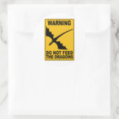 Dien de Dragons niet aan Ronde Sticker (Tas)