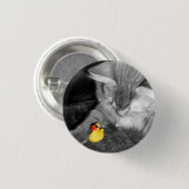 'Dien de kat niet aan' Rubber Duck Button (klein) (Voorkant /achterkant)