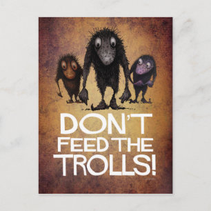Dien de Trolls niet aan! - Funny Monster Troll Art Briefkaart