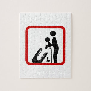 Dien geen Baby aan de Krokodildierentuin. Legpuzzel