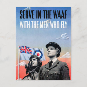 Dien in de WAAF ~ Met de mannen die vliegen Briefkaart