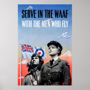 Dien in WAAF ~ met de Who van het Man Vlieg Poster