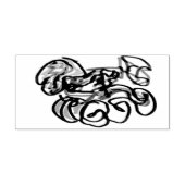 dienblad 	rubberstempel (Afrduk)