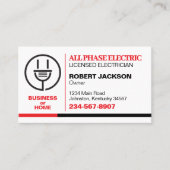 dienst Elektriciens Visitekaartje (Voorkant)