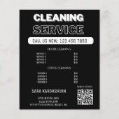 Dienst Prijs Schoonmaakdiensten Scan om te verbind Flyer (Voorkant)