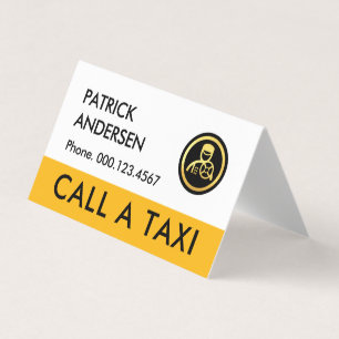 Dienst rijden met gele taxi's visitekaartjes