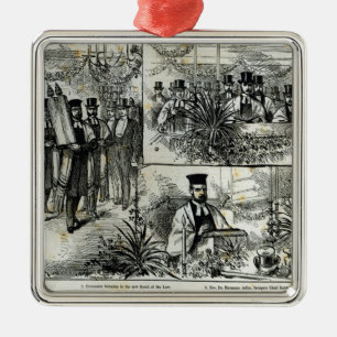Dienst van de Joodse Synagogue Metalen Ornament