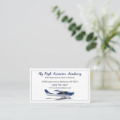 Dienst vlieginstructie visitekaartje (Staand voorkant)