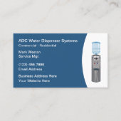 Dienst waterdistributie en levering visitekaartje (Voorkant)