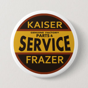 dienstbord Kaiser Frazer Ronde Button 7,6 Cm