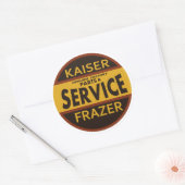  dienstbord Kaiser Frazer Ronde Sticker (Envelop)