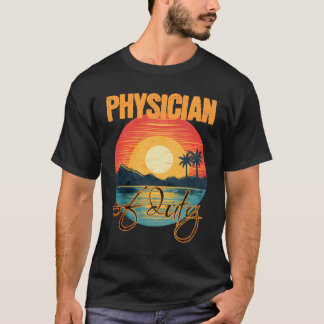 Dienstdoende Arts Vakantie Tropische Zomer T-shirt