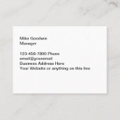 Diensten in verband met de aanleg van moderne koel visitekaartje (Achterkant)