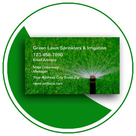Diensten in verband met grasprinkler en irrigatie visitekaartje