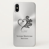Diensten van begrafenisondernemers, hart en Rozen Case-Mate iPhone Case (Achterkant)