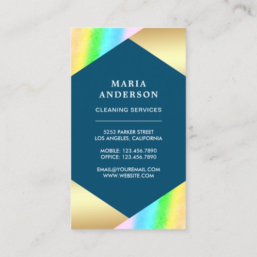 Diensten voor het reinigen van goudolie-Confetti-r Visitekaartje (Achterkant)