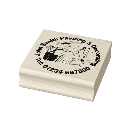 Diensten voor schilderen en decorteren rubberstempel (Stempel)