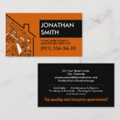 Diensten voor thuisverbetering en reparatie visitekaartje (Voorkant / Achterkant)