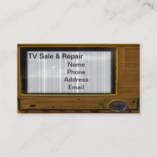 Diensten voor verkoop en reparatie van televisie e visitekaartje