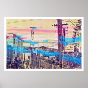 Dienstendistrict Sanfran-see-peaks francisco Poster