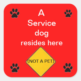 Dienstenhond woont hier sticker