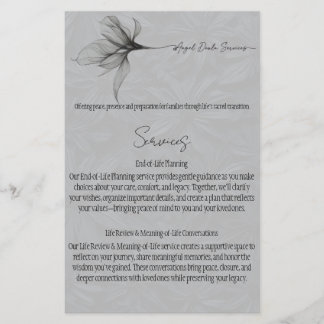 Dienstenmenu Flyer
