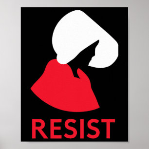 dienstmaagd verzet zich tegen feministisch protest poster