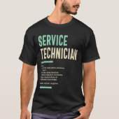 Diensttechnicus Functietaak Beroepsberoep T-shirt (Voorkant)