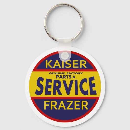  dienstteken Kaiser Frazer rood/blauw Sleutelhanger (Voorkant)