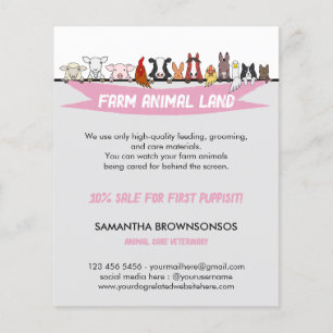 Dienstverlening voor veterinaire zorg aan landbouw flyer
