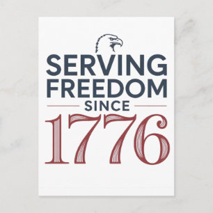 Dienstvrijheid sinds 1776 4 juli 250ste verjaardag feestdagenkaart