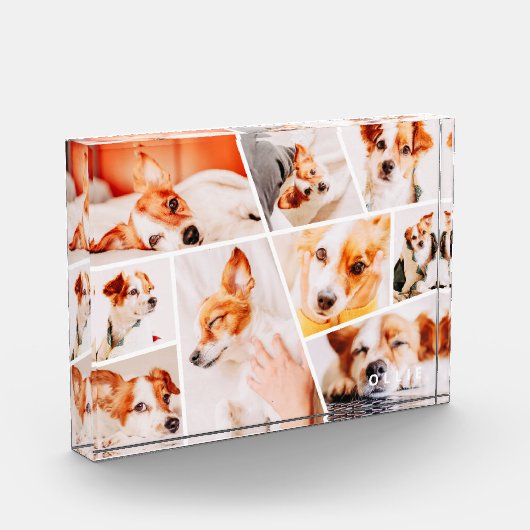 Dient Moderne Eenvoudige Aangepaste 9 Afbeeldingen Fotoblokken (Links)