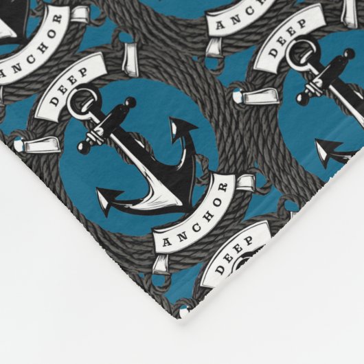 diep anker fleece deken (Hoek)