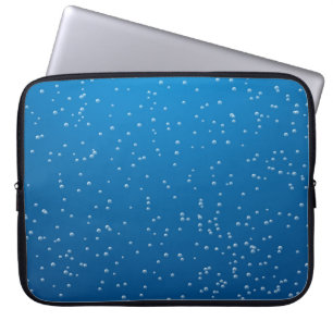 Diep Blauw Water en Kleine Bellen Laptop Sleeve