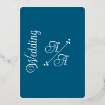 Diep Blauwgroen Effen Kleur Zilverfolie