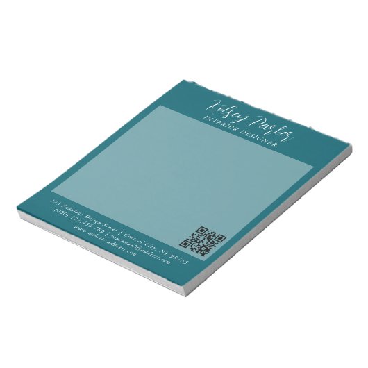 Diep Blauwgroen Notitieblok (Gedraaid)