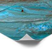 Diep Blauwgroen Poster (Hoek)