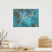 Diep Blauwgroen Poster (Keuken)