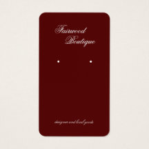Diep bordeauxrode sieraden displaykaart