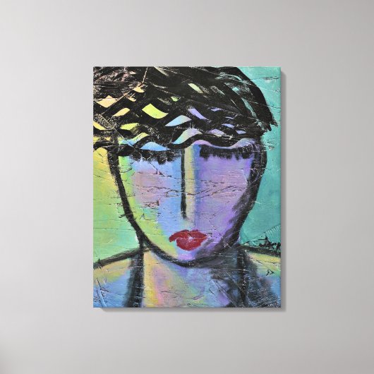 Diep doordacht Abstract acrylverf Canvas Afdruk (Voorkant)