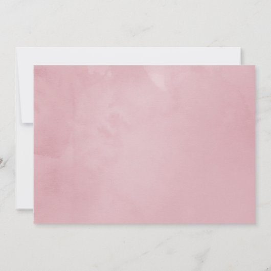 Diep fluweel en Struik roze doop of doop Kaart (Achterkant)