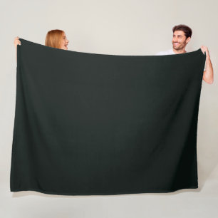 Diep groene effen kleur fleece deken