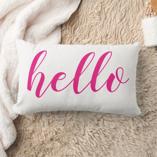 Diep, helder roze Hallo stut Hallo of uw offerte Kussen (Deken)