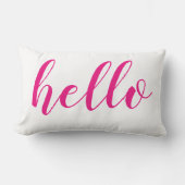 Diep, helder roze Hallo stut Hallo of uw offerte Kussen (Voorkant)